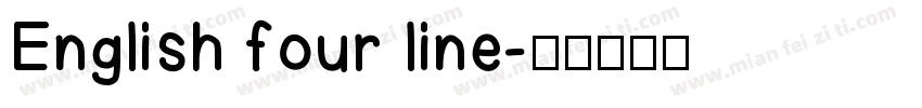 English four line字体转换